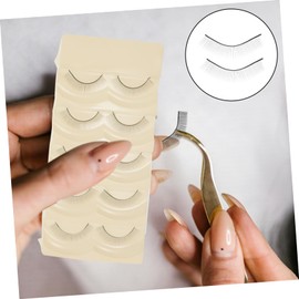 FRCOLOR 5 Pairs Simulated Eyelashes Fake Eyelashes Fake Lashes False Eyelashes Lash Strips Strip Lashes Bulk Practice Lashes for Training Thin Lashes Thin Eyelashes Chemical Fiber Black