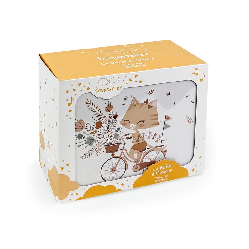Trousselier 6260120 Children's Cat Music Box with Music and Dancing