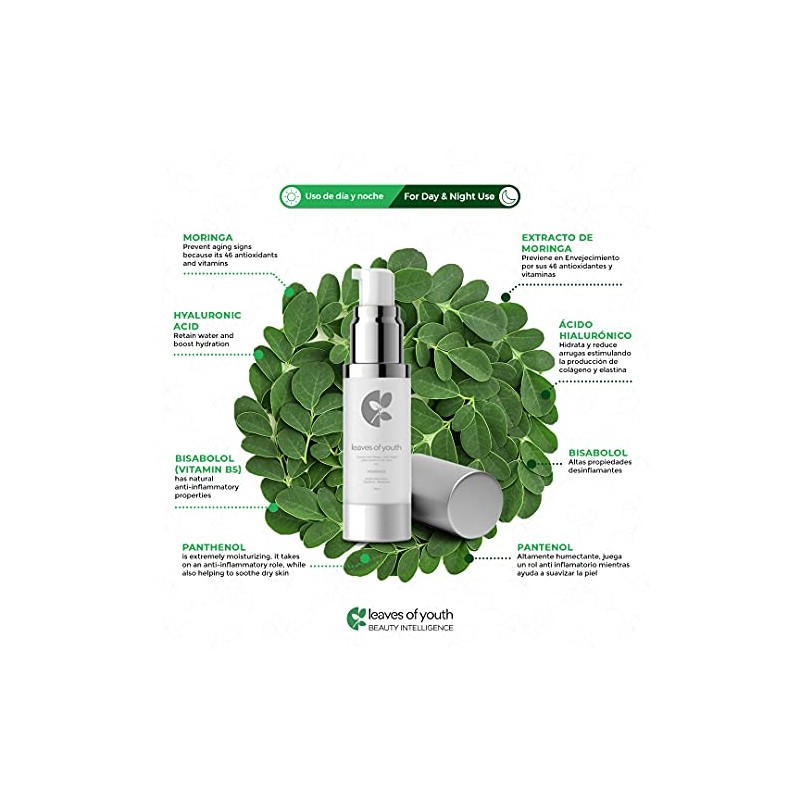 Crema Contorno Ojos Moringa Reductor Ojeras Bolsas Hidratante Natural Antiarrugas