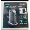 PowerXcel 5 Port Black USB Charging Tower Charge 5 Devices