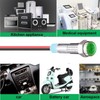 KILIGEN 10pcs 6mm 1/4" AC/DC 12-24V LED Metal Indicator Light