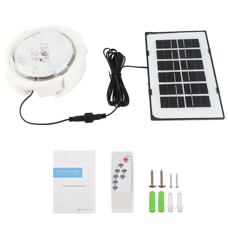 Solar Ceiling Light High Brightness 50LED Timing Solar Shed Lamp