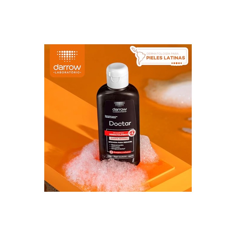 DARROW Doctar Shampoo Dermatológico Anticaspa severa, Triple Acción Antifúngica, 120ml
