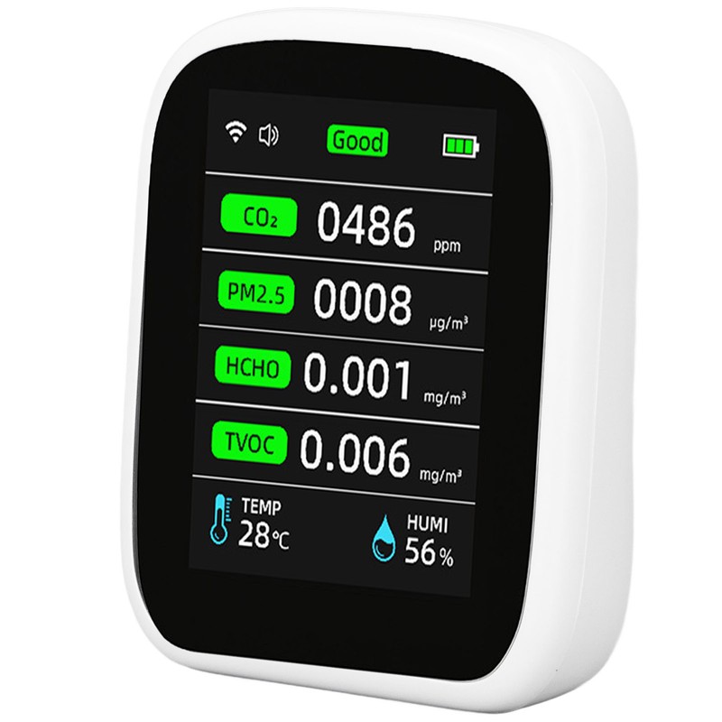 Air Quality Monitor Portable WiFi Accurate PM2.5 CO2 TVOC HCHO