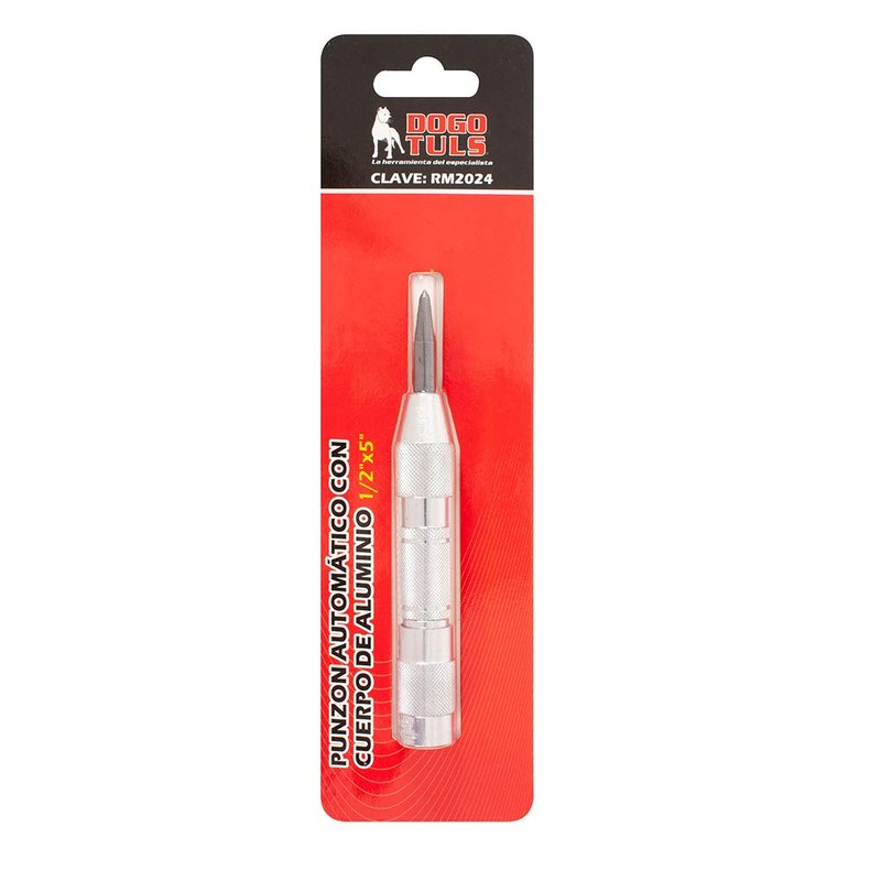 DOGOTULS RM2024 Punzón con Centro Automatico de Aluminio 1/2"x5"