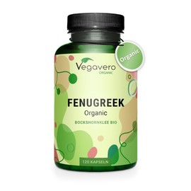 Vegavero Vegavero Organic Fenugreek High Strength 2900 mg | Lactation Supplement | 4:1 Extract and Powder | 120 Capsules | Vegan