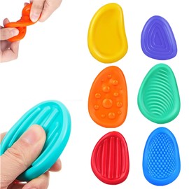 6 Pcs Fidget Toys Sensory Stone, Fidget Toy Pack, Fidget Toys Pack, Texture Soothing Worry Stone, A Portable Universal Toy for Relieving Anxiety, With A Comfortable Hand Feel
