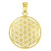 Jewelry America Solid 14k Yellow Gold Dainty Flower of Life