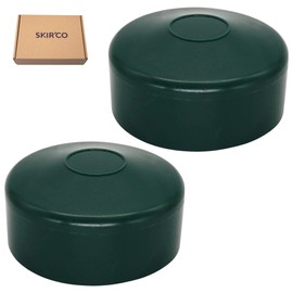 SKIR'CO Pack of 2 fence post caps, round, 76 mm, green, plastic caps for round fence posts, fence post covers, moss green, RAL 6005