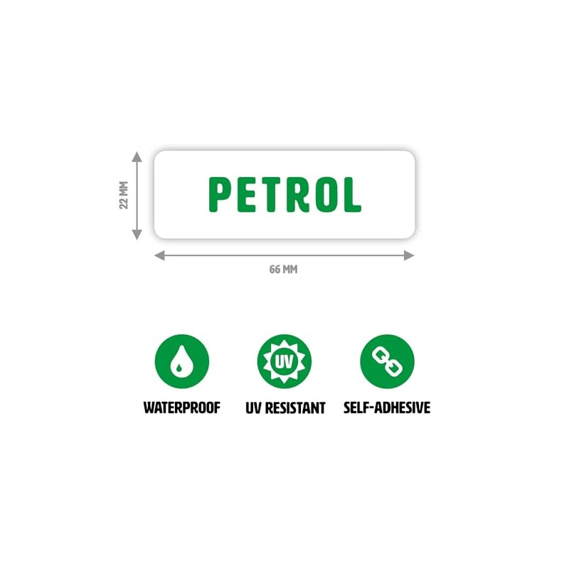 Gobrecht & Ulrich 4 Petrol Fuel Cap Stickers - White