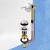 Brushed Nickel Bathtub Drain Tip-Toe Tub Trim Set with Two-Hole
