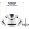 com-four® 12 x Stainless Steel Egg Cups – Elegant Heat-Insulating