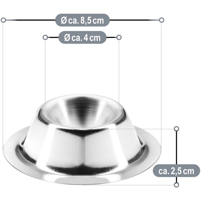 com-four® 12 x Stainless Steel Egg Cups – Elegant Heat-Insulating
