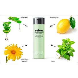 RAYA Menthol Astringent 8 oz (203) |Facial toner effective for combination and partly oily skin prone to breakouts Improves pH balance Helps tighten and protect Cool and Size / RAYA 멘톨 아스트린젠트 8온스 (203) | 트러블이 생기기 쉬운 복합 및 부분적으로 지성 피부에 효과적인 페이셜 토너 pH 균형을 개선 조이고 보호하는 데 도움 시원하고 Size