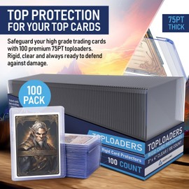 Premium 75PT Top Loaders for Cards | Hard Card Sleeves. Card Protectors. Trading Card Top Loader. Toploader Card Protectors. MTG + Pro Sports Cards Toploaders. Ultra Card Protectors Hard Plastic.