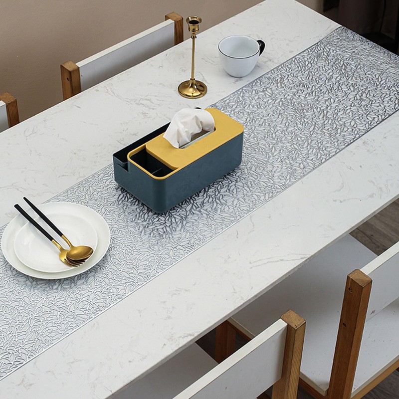 Hosoncovy Hollow Table Runner Non-slip Decorative PVC Table Mats Placemat