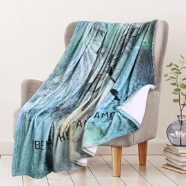 RosieLily Flannel Fleece Light Luxurious Soft Cozy Fuzzy Dragonfly Throw Blanket for Couch Chair All Seasons,I Believe There are Angels Among Us Ink Dtyle Dragonfly Painting for Kids,Adults 60x80