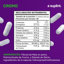 Suplemento Polynicotinato de Cromo 200 MCG para el Metabolismo Saludable y Azúcar en Sangre | Mineral de Apoyo Digestivo | Vegano, Sin OGM | Fabricado en Holanda (3)