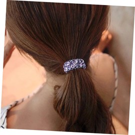 Beavorty 2 Pcs Ponytail Holder Clips Crystal Hairclip for Women Hair Barrette Ponytail Holder Styling Tool for Daily and Party Random Color