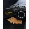 LuxGoth Stainless Steel 5 mm Figaro Link Chain Bracelet (7