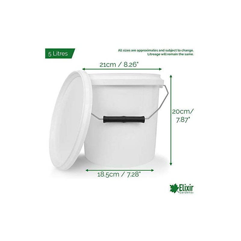 Elixir Gardens Strong Heavy Duty White Multi-Purpose Plastic Storage Containers