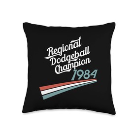 Nostalgic 90s Childhood Recess Nostalgia 80s Dodgeball Sport Throw Pillow, 16x16, Multicolor
