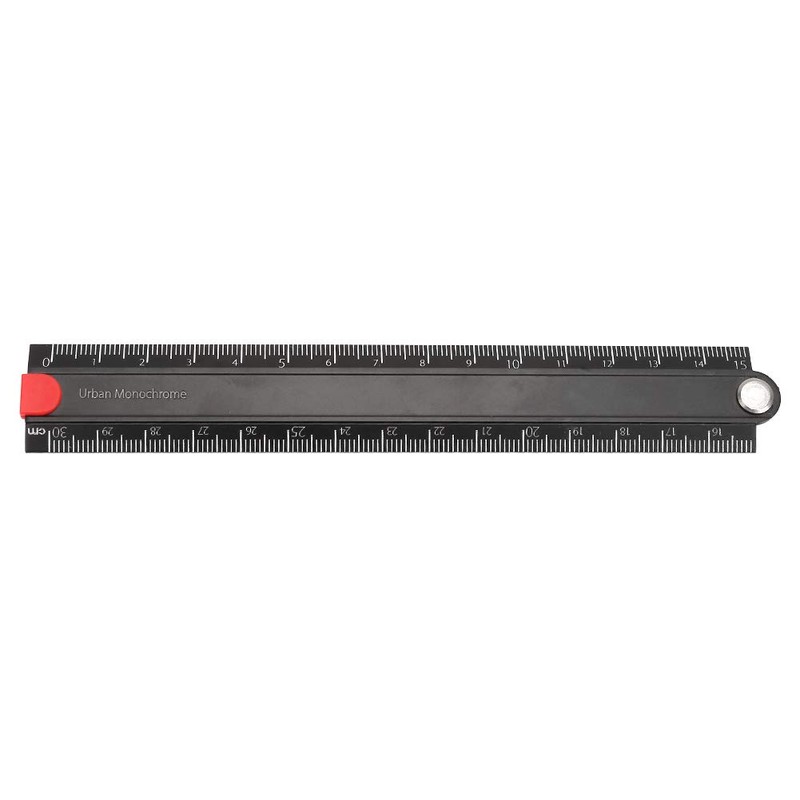 Metal Foldable Ruler 30cm, Ruler 90 ° Folding Aluminum Angle