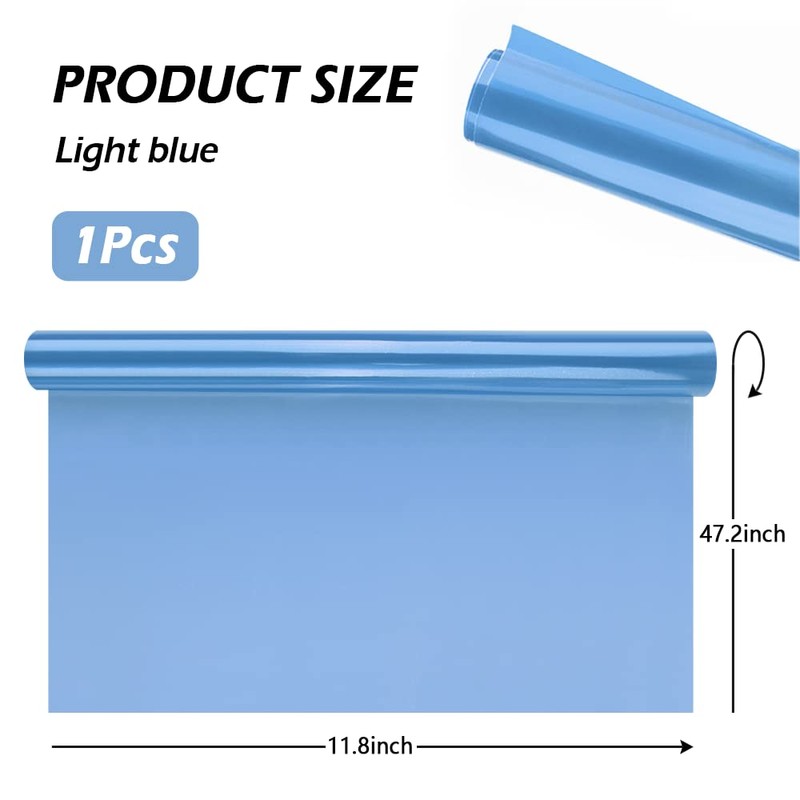 12 X 48inch Car Light Tint Film, Cuttable&Stretchability Car Headlight
