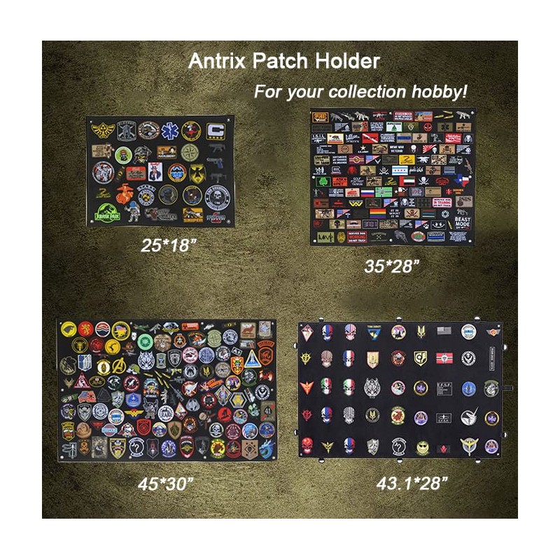 Antrix - Parche táctico bordado con gancho y bucle para
