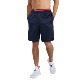Champion Men's Long Mesh Pocket Shorts, navy
