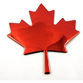 Maple Leaf Canada RED Finish Decal Emblem 3D Sticker car Bike 2.7" Flexible