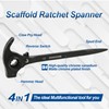 DAKCOS 4 in 1 Ratchet Podger Spanner Scaffold Spanner with