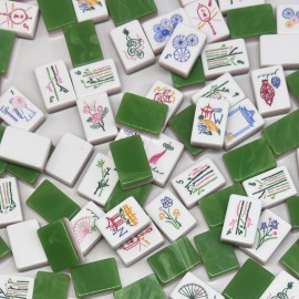 ,American Mahjong Set with 160 Tiles, Custom 4-Layer American Mahjong Tiles,Acrylic Luxury Mahjong,Hand-carved MahjongColor: Bamboo