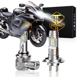 VCSZKXLY Compatible for 1999-2007 Suzuki GSXR 1300 Hayabusa / 2005 2006 Suzuki GSXR 1000 Headlights, H7 9005 Headligh Bulbs Conversion Kits, 6000K Bright White, 500% Brightness, 2-Pack