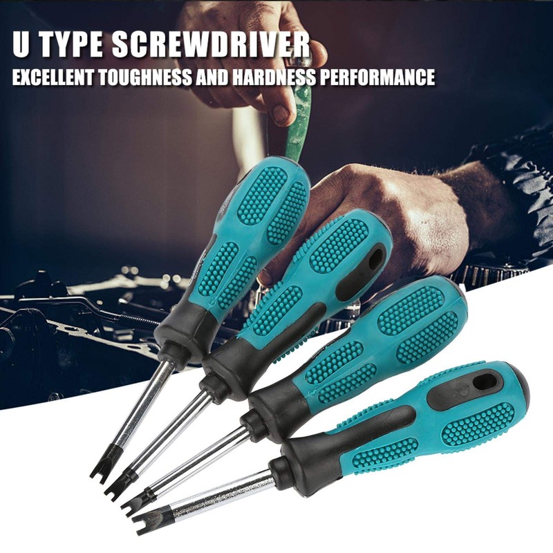4pcs Screwdriver Set Screwdriver U Fork Type Anti-slip Jack Screwdriver