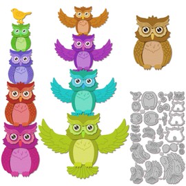 GLOBLELAND Cute Owl Cutting Dies for DIY Scrapbooking Metal Birds Cut Dies Animals Die Cuts for Card Making Embossing Photo Album Craft Decor