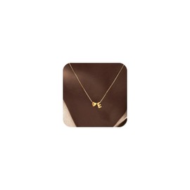 Lisitine Heart Initial Necklaces for Women, 14K Gold Plated Letter necklace Cute Bubble Heart Necklaces for Women Trendy Bubble Gold Initial necklace Gifts for Women