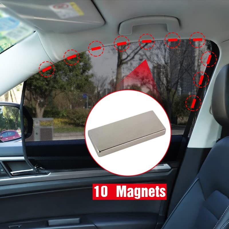 AIMALL 4PCS Magnetic Car Window Sun Shade Set for UV