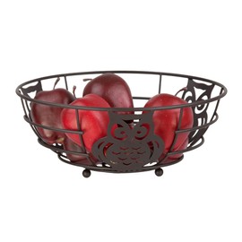 Home Basics Owl Fruit Bowl, Metal