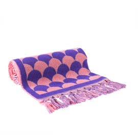 100% Turkish Cotton Bath, Beach, and Pool Towel with Unique Design - 31x62 Inches (Amethyst Shores)