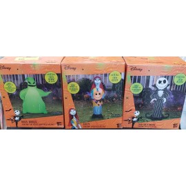 Gemmy Nightmare Before Christmas Jack, Sally & Oogie Trio Combo Inflatable Set