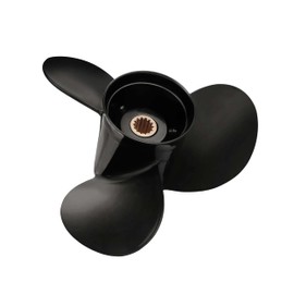 WINGOGO 765050 10.3 X 12 Pitch 3 Blade 14 Spline Tooth Outboard Boat Propeller Replacement for Johnson Evinrude OMC Outboard 15-35HP RH Aluminum Prop 0765050