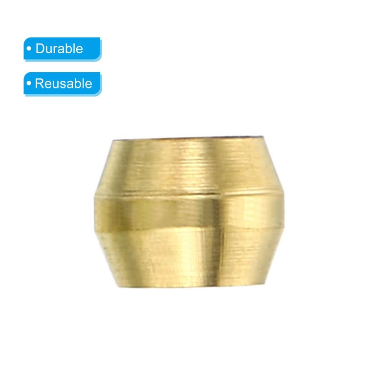 TA-VIGOR 4mm Tube OD Compression Sleeves and Ferrules, 60PCS Brass