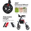 Metro Mobility Rollator Walker with Seat for Seniors, Foldable Lightweight