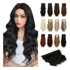 Extensiones De Cabello Con Clip, 6 Piezas, Cabeza Completa