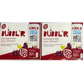 BUBBLR Pomegranate Acai Refreshr Antioxidant Sparkling Water - 2 Pack, 12 Cans