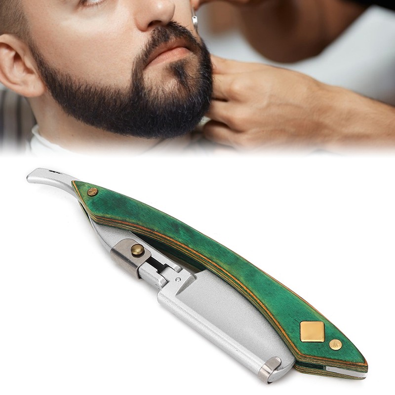 Manual Beard Shaver Holder Blade Classic Folding Face Grooming Hair