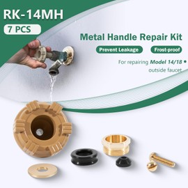 Bzumperyz Upgrade RK-14MH Metal Handle Repair Kit Fit for Woodford Model 14/18 Outdoor Faucet,EPDM Packing, Frost-Proof (7 Pcs)