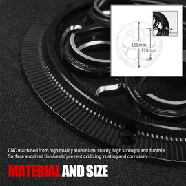 Lorababer Motorcycle Scooter CNC Aluminum Engine Hood Fan Cover Guard Protector Radiator Guard Accessories Wheel Side Covers for Vespa Sprint 125 150 (Silver)