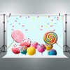 FLASIY 7x5ft Children Birthday Party Photography Backdrops Colorful Lollipops Candy